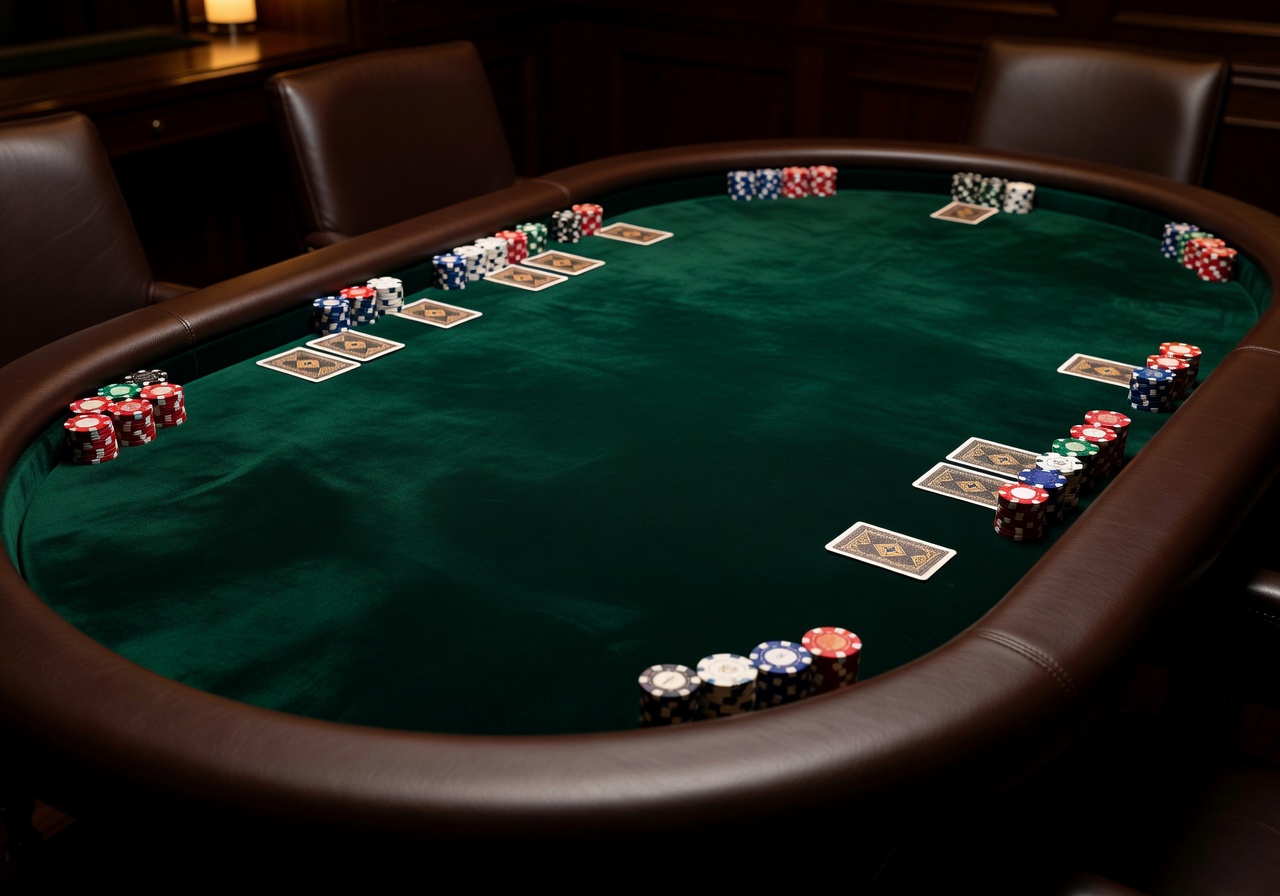 Premium poker table green felt